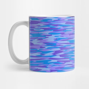 blue and purple camo abstract Mug